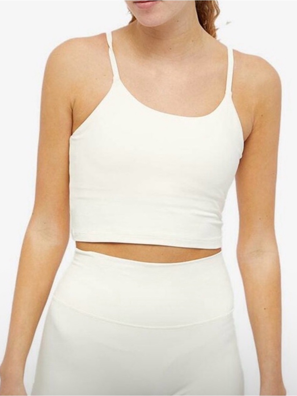 Adanola White Cropped Tank Top